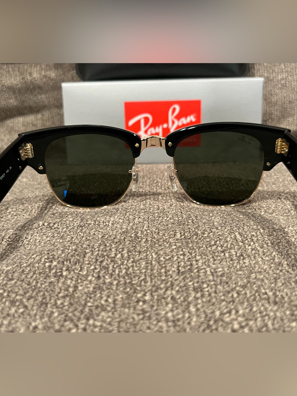 Men’s Mega Clubmaster Sunglasses Black Frame Green Lens Unisex Women’s Glasses - Picture 4 of 8